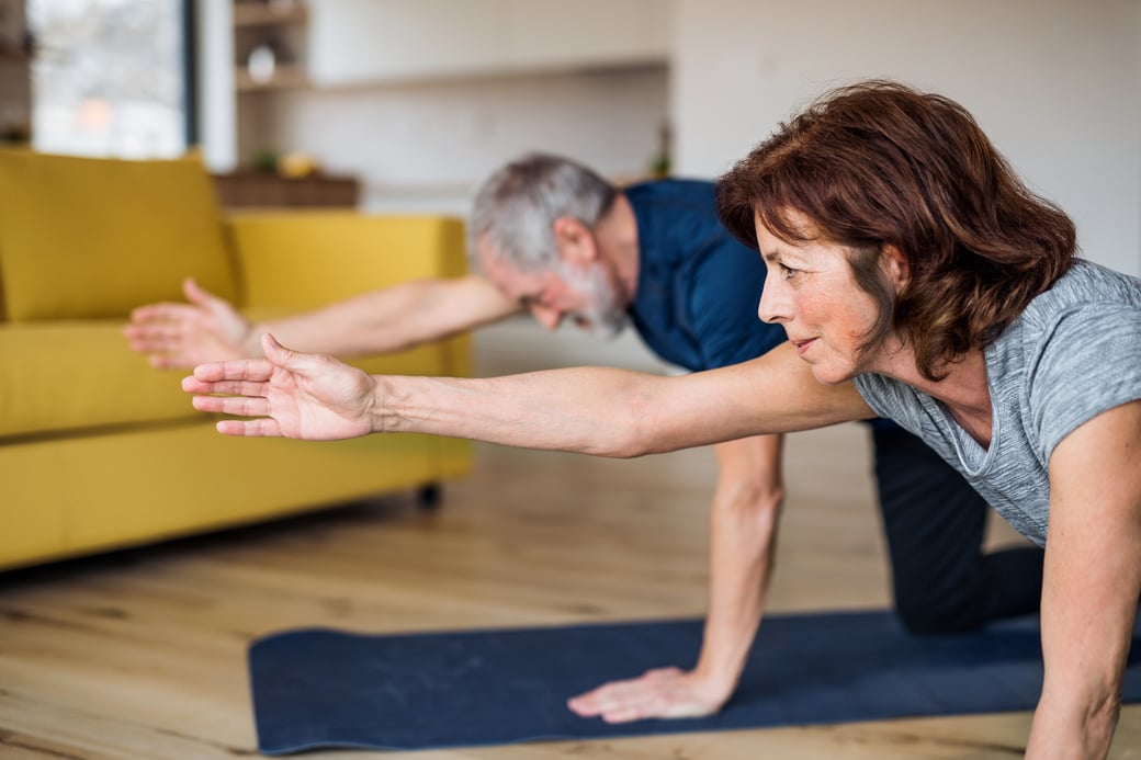 Couple Doing Yoga