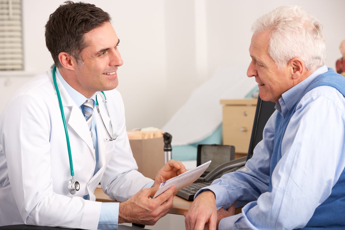 Senior Man Talking to Doctor