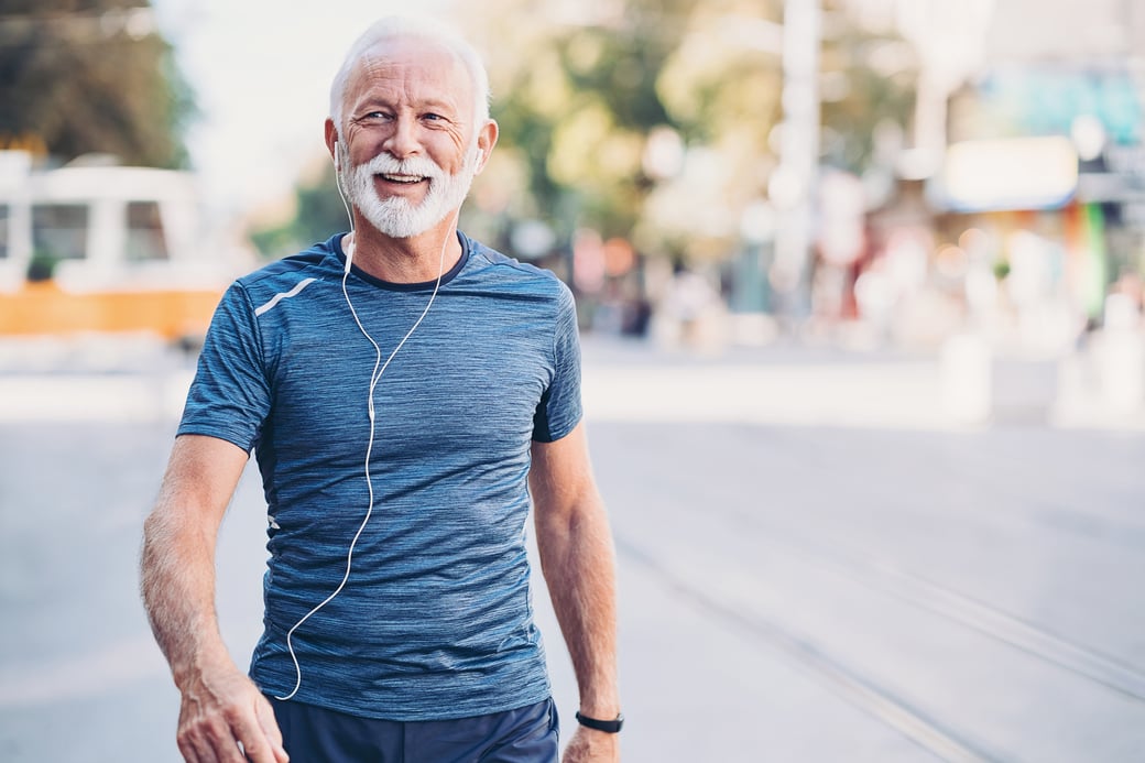 Senior Man Taking a Walk