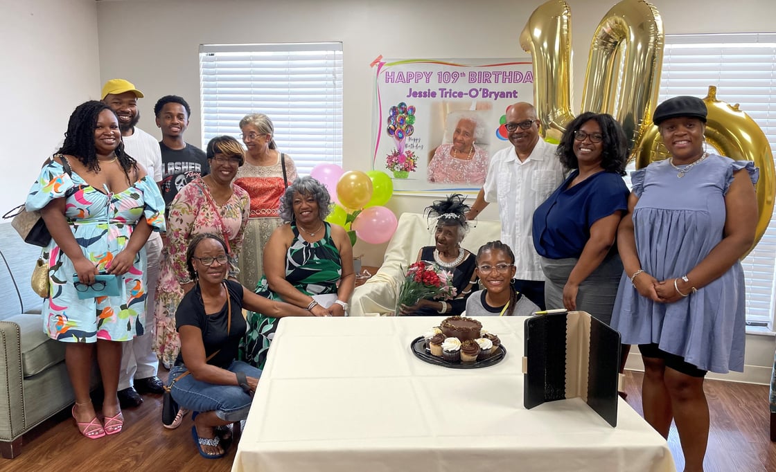 Miss Jessie's 109th birthday with her family