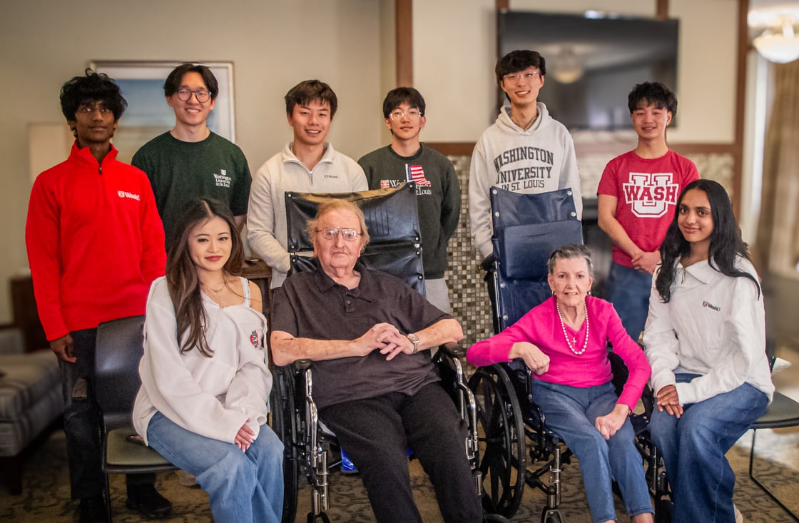 Washington University volunteers with Bethesda Hospice Care residents