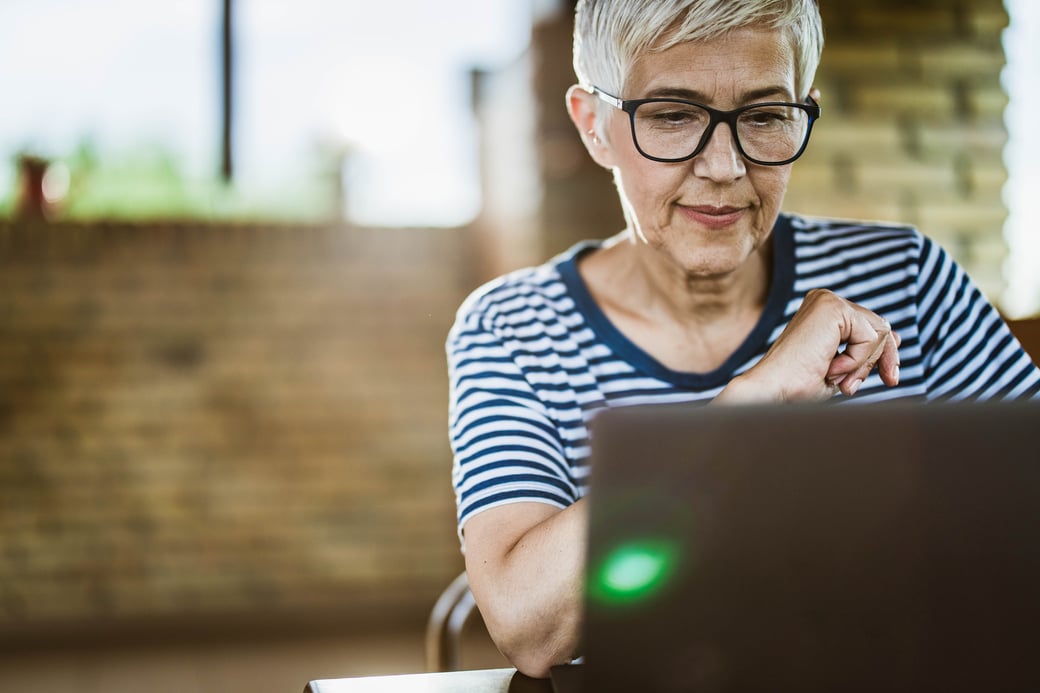 Senior Woman on Laptop