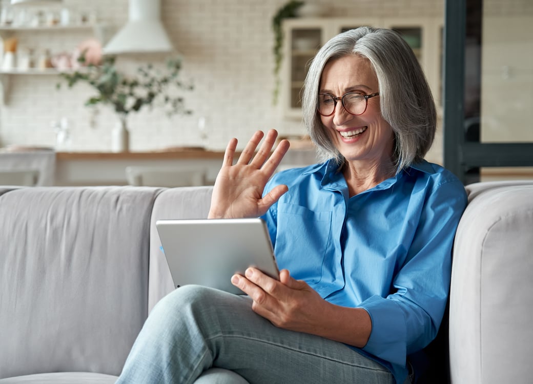 Senior Woman on Video Call